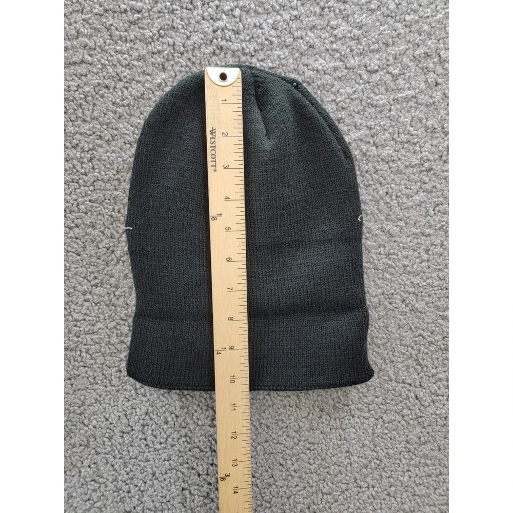 Club Room Beanie & Scarf Set Men's One Size Black Solid Fringe Trim